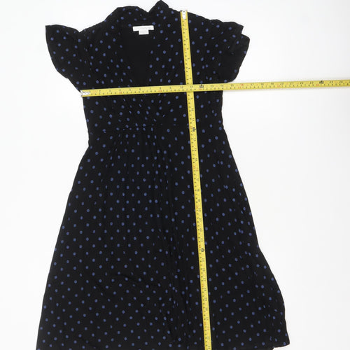 Mamas & Papas Women's Black Polka Dot A-Line Dress UK 10