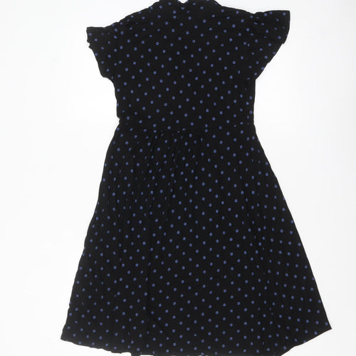 Mamas & Papas Women's Black Polka Dot A-Line Dress UK 10