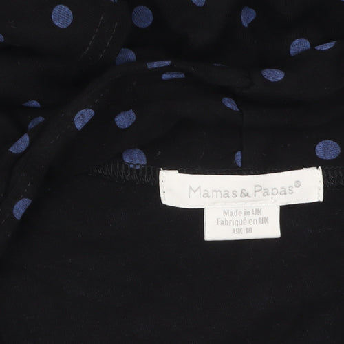 Mamas & Papas Women's Black Polka Dot A-Line Dress UK 10