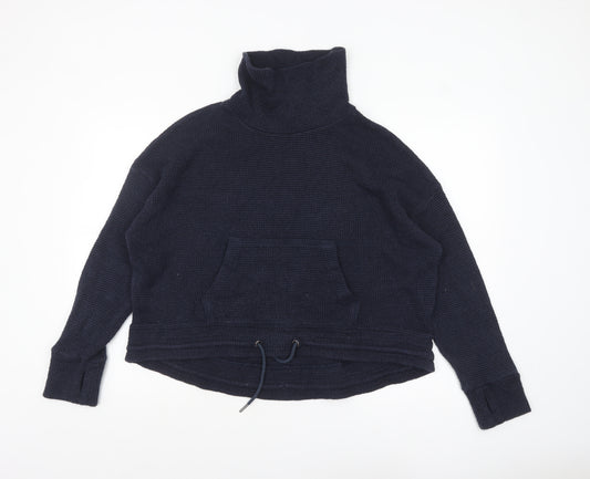 Sweaty Betty Womens Navy Blue XL Pullover High Neck Sweatshirt