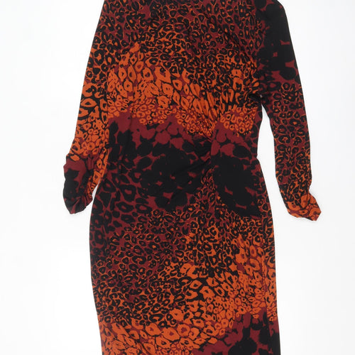 Per Una Women's Multicoloured Animal Print Bodycon Dress Size 10