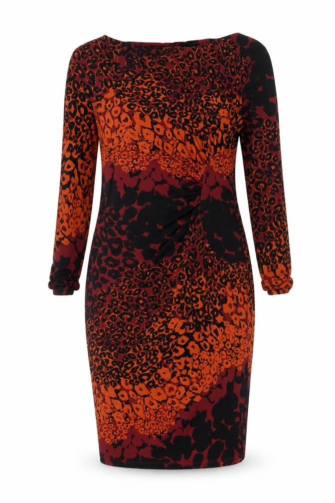 Per Una Women's Multicoloured Animal Print Bodycon Dress Size 10