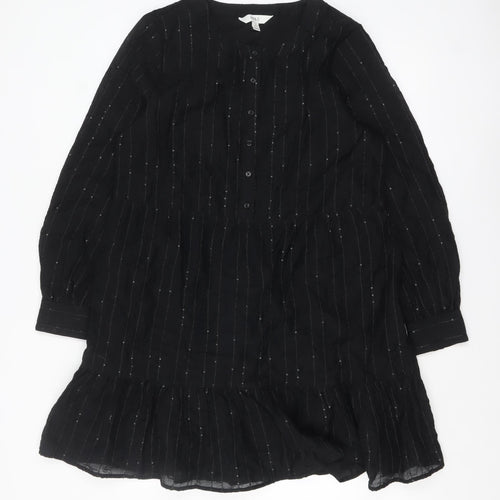 Marks and Spencer Women’s Black Long Sleeve Shift Dress Size 14