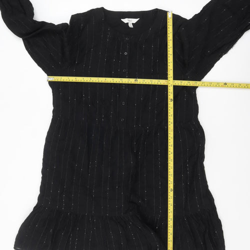 Marks and Spencer Women’s Black Long Sleeve Shift Dress Size 14