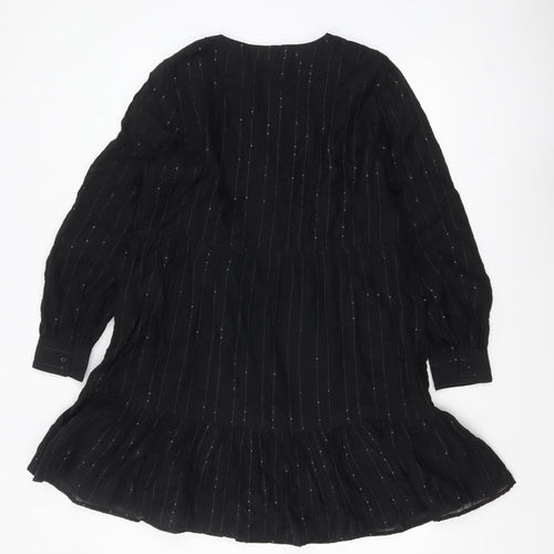 Marks and Spencer Women’s Black Long Sleeve Shift Dress Size 14