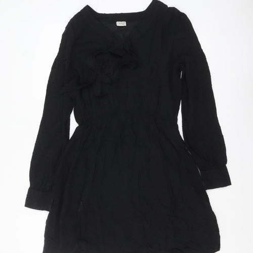 Jacqueline de Yong Women’s Black Fit & Flare Short Viscose Dress Size 12