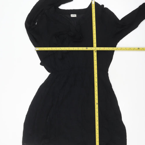 Jacqueline de Yong Women’s Black Fit & Flare Short Viscose Dress Size 12