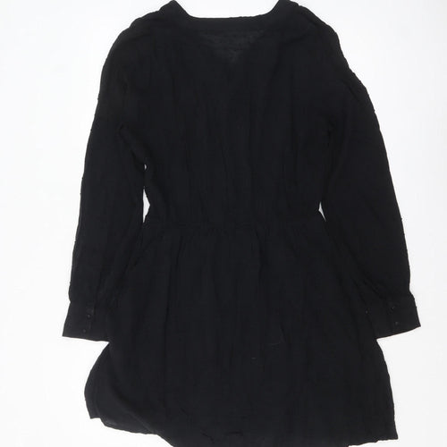 Jacqueline de Yong Women’s Black Fit & Flare Short Viscose Dress Size 12