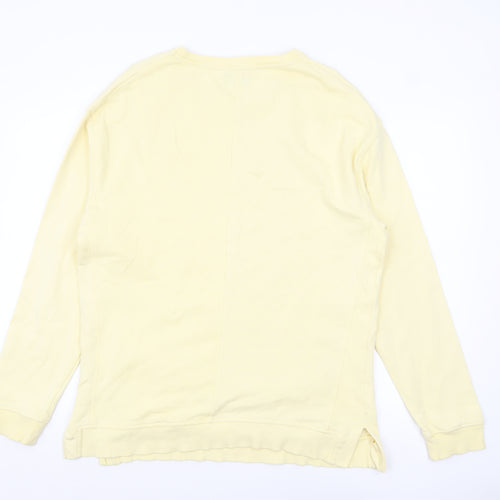 Zara Man Yellow Cotton Crew Neck Sweatshirt Men's L Pullover