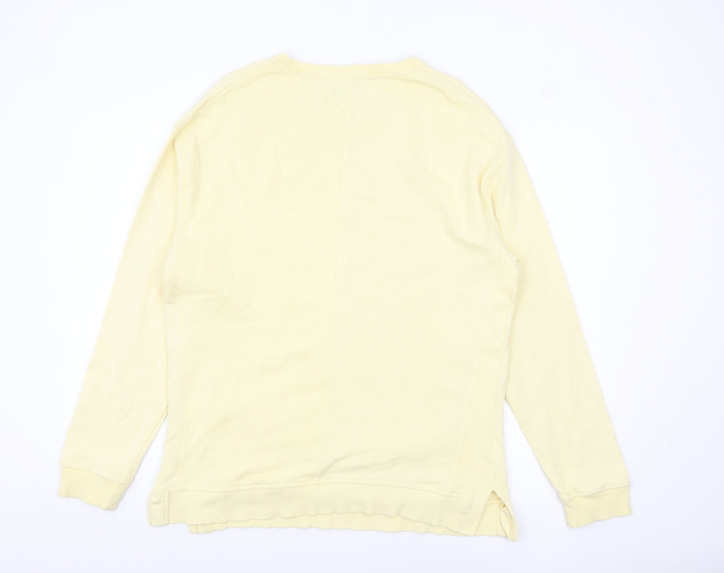 Zara Man Yellow Cotton Crew Neck Sweatshirt Men's L Pullover