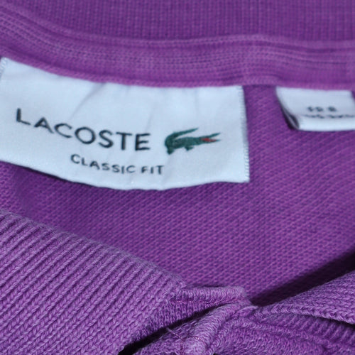 Lacoste Men's Purple Classic Fit Cotton Polo Shirt Size M