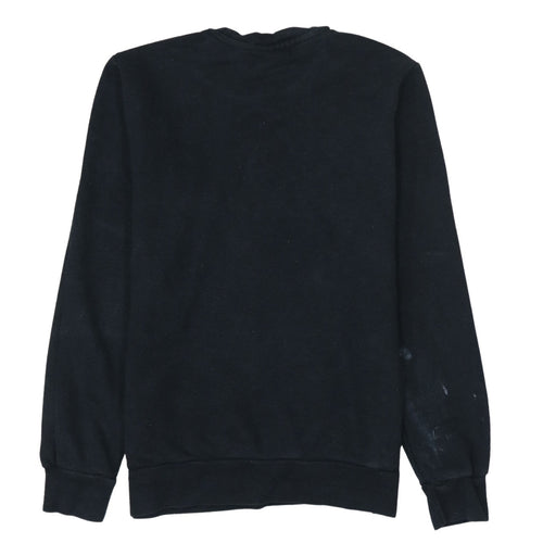 Adidas Boys Black 13-14 Years Pullover Sweatshirt with Trefoil Logo