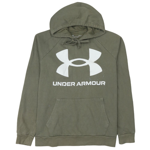 Under Armour Men's Green Pullover Hoodie L Relaxed Fit Sportswear