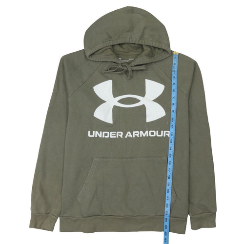Under Armour Men's Green Pullover Hoodie L Relaxed Fit Sportswear