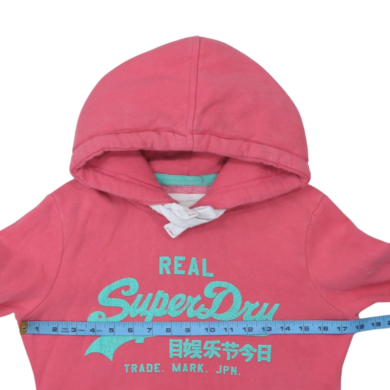 Superdry Women Pink XS Pullover Hoodie Cotton Logo Print