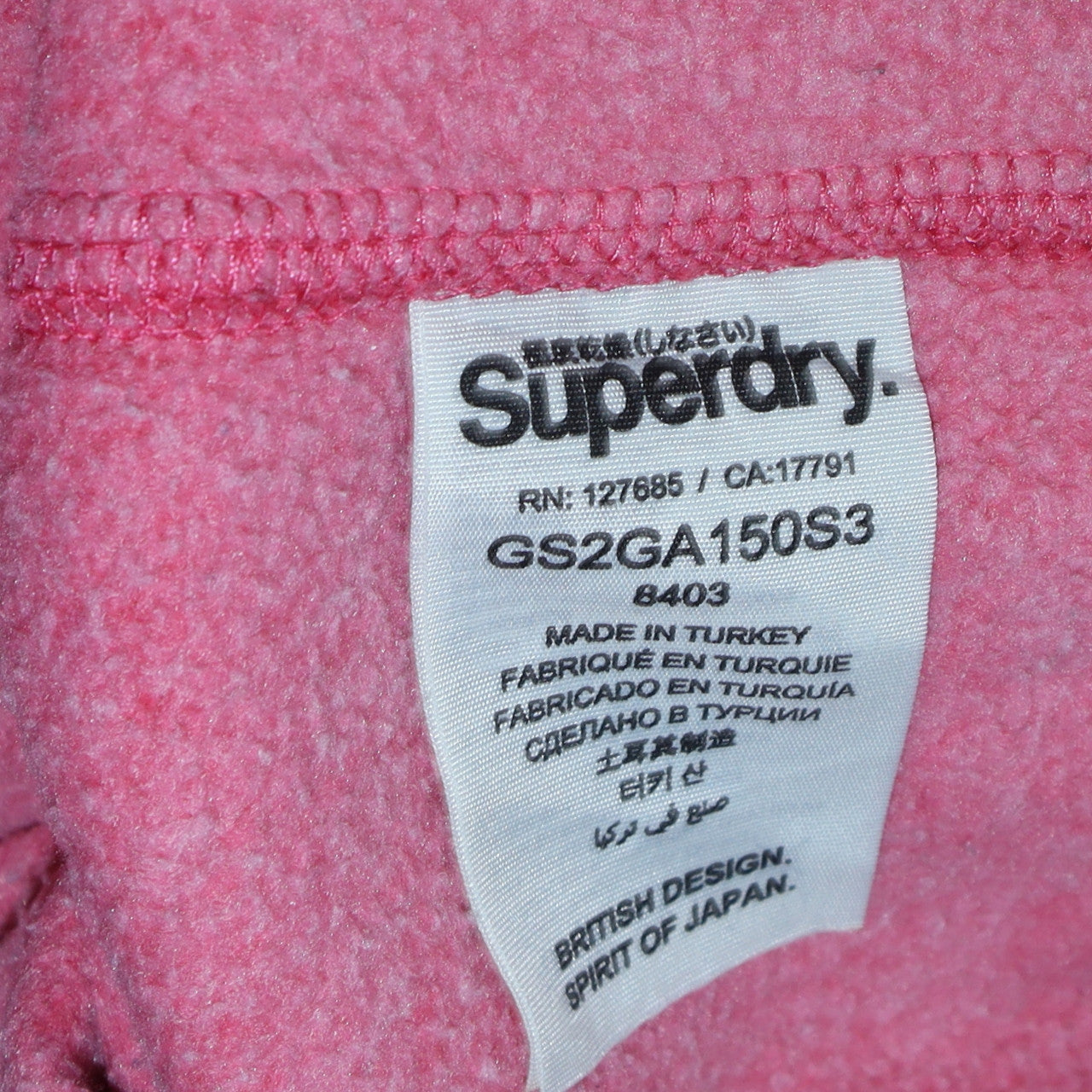 Superdry Women Pink XS Pullover Hoodie Cotton Logo Print