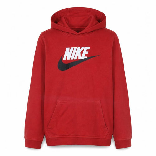 Nike Boys Red Pullover Hoodie XL 158-170cm Logo Fleece Sweatshirt
