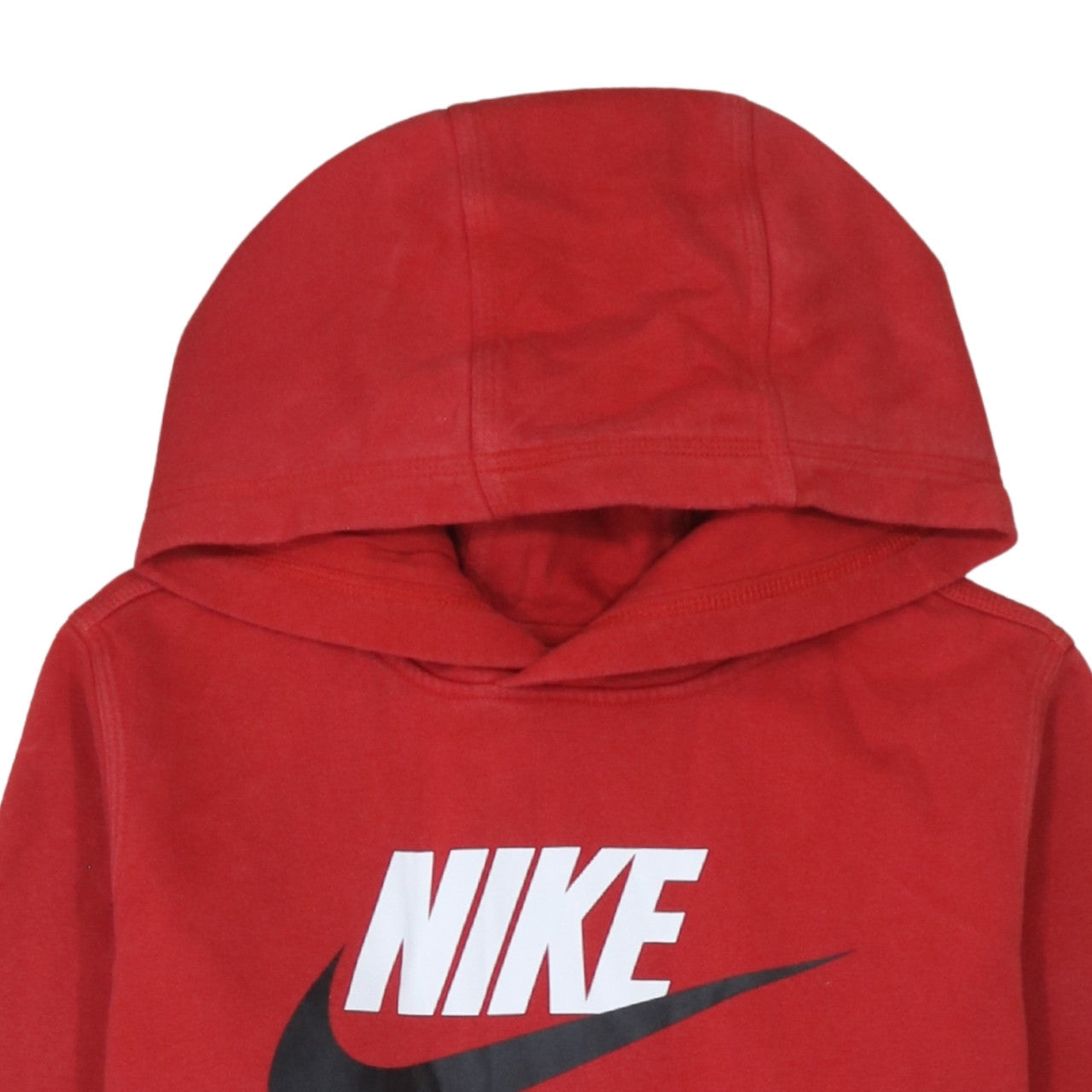 Nike Boys Red Pullover Hoodie XL 158-170cm Logo Fleece Sweatshirt