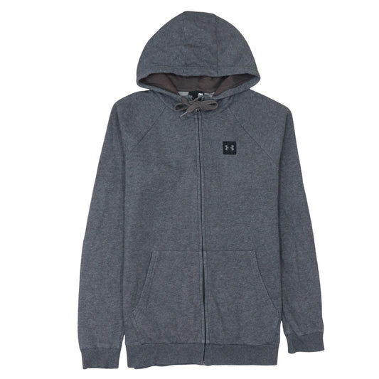 Under Armour Men's Grey Full Zip Hoodie Small Cotton Blend