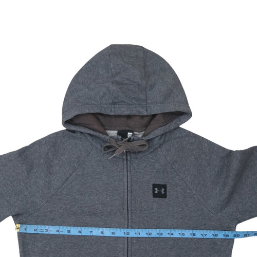 Under Armour Men's Grey Full Zip Hoodie Small Cotton Blend