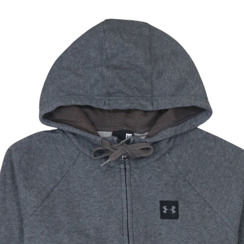 Under Armour Men's Grey Full Zip Hoodie Small Cotton Blend