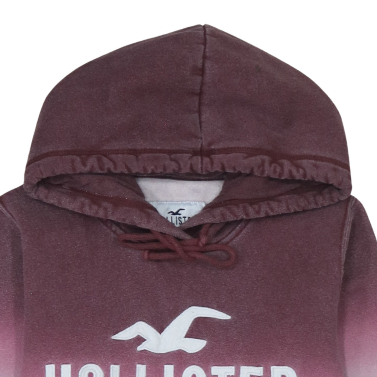 Hollister Men’s Multicoloured Pullover Hoodie Medium Fleece Logo
