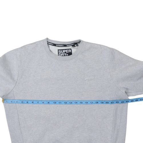 Superdry Women's Grey Crew Neck Pullover Sweatshirt Size S