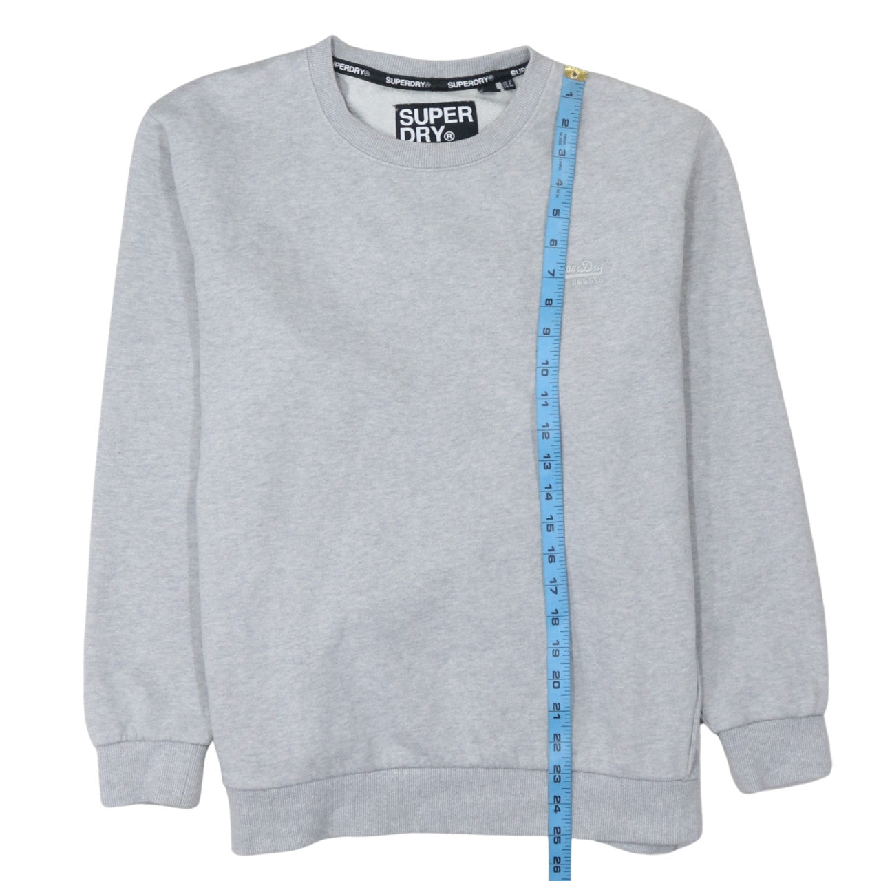 Superdry Women's Grey Crew Neck Pullover Sweatshirt Size S