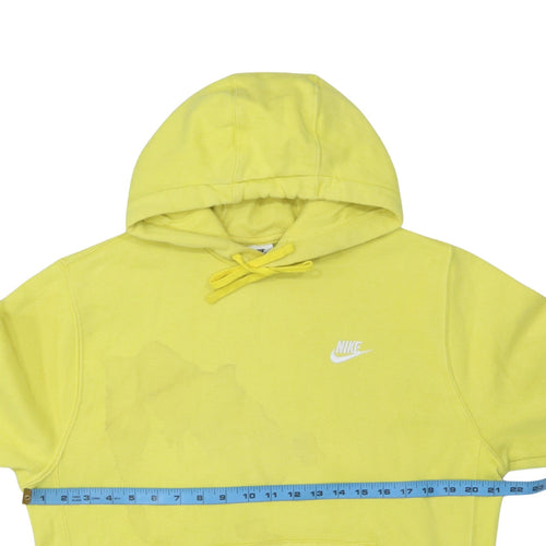 Nike Women's Yellow Pullover Hoodie Sweatshirt Size M Cotton Blend