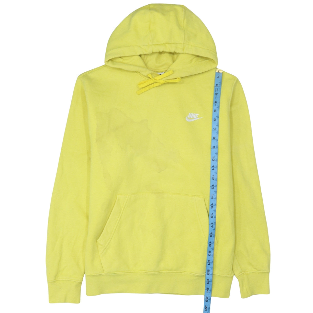 Nike Women's Yellow Pullover Hoodie Sweatshirt Size M Cotton Blend