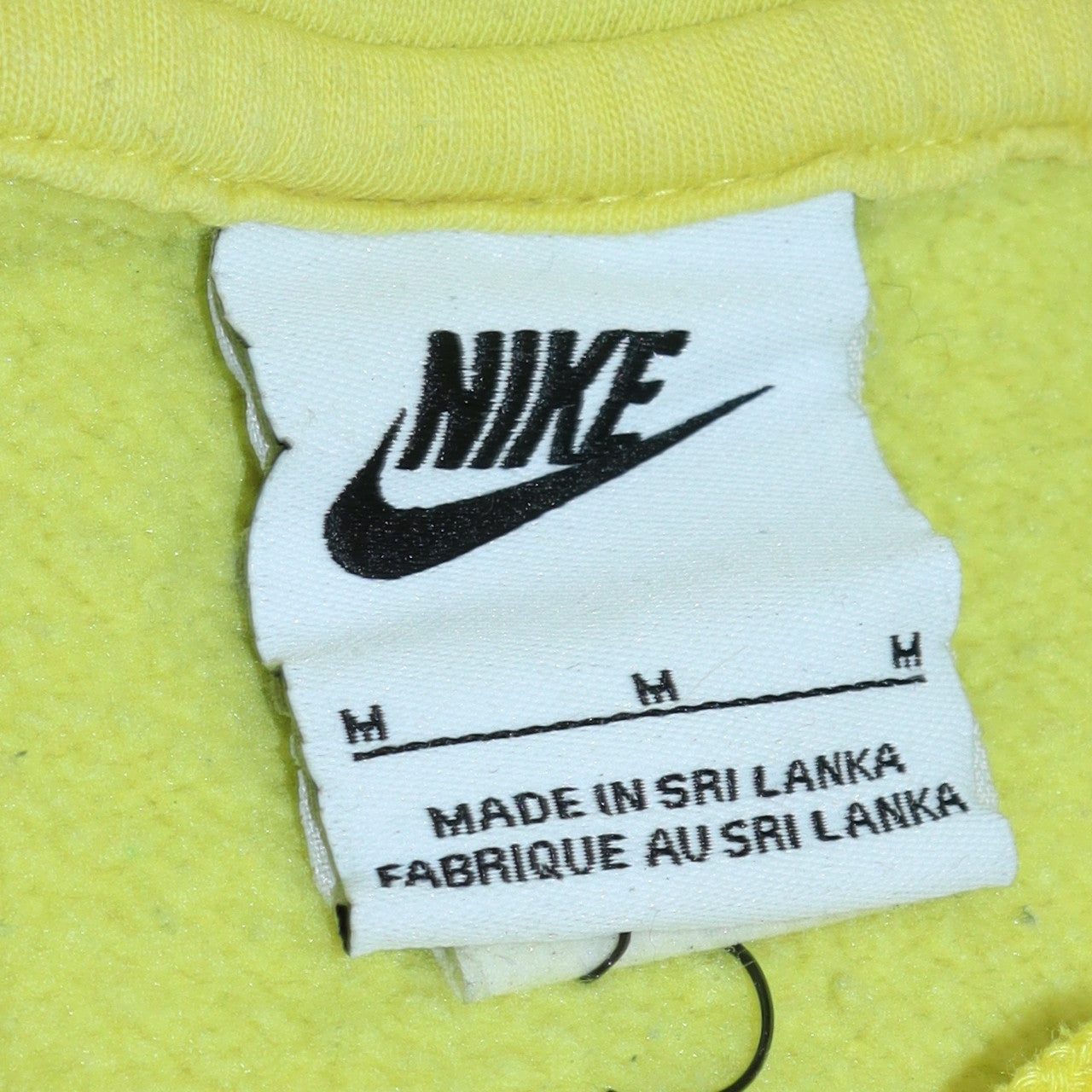 Nike Women's Yellow Pullover Hoodie Sweatshirt Size M Cotton Blend
