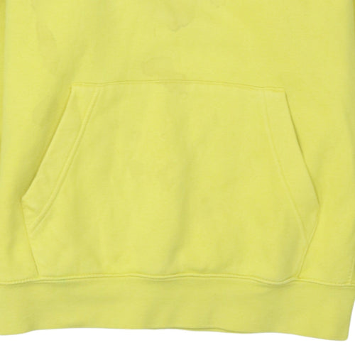 Nike Women's Yellow Pullover Hoodie Sweatshirt Size M Cotton Blend
