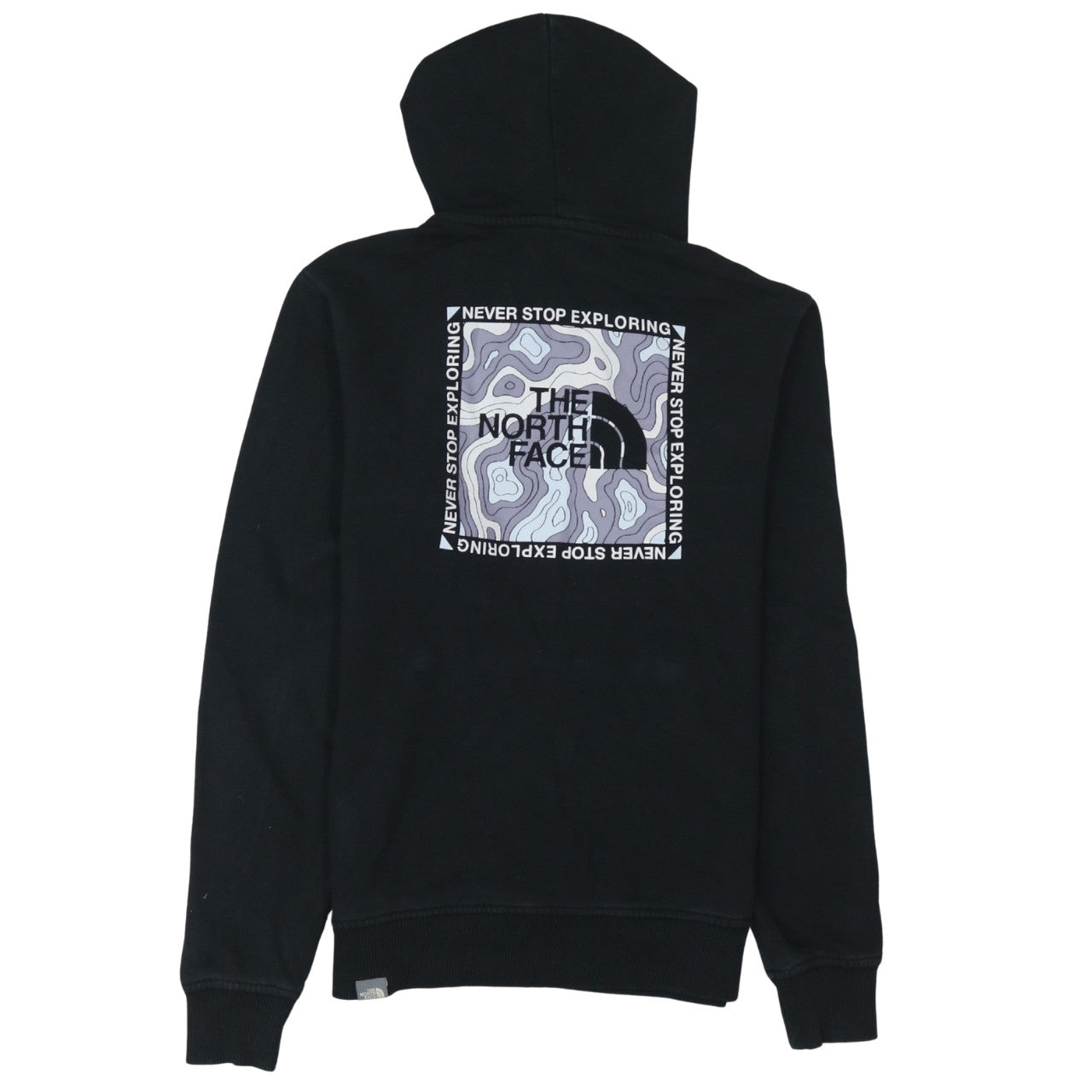The North Face Women Black Small Pullover Hoodie Cotton Logo