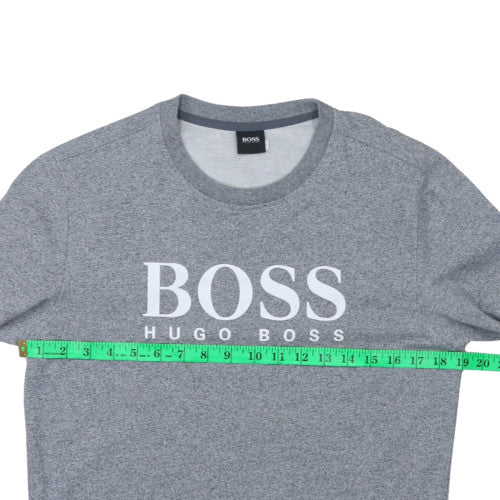 Hugo Boss Men's Grey Logo Pullover Sweatshirt Size S