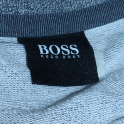 Hugo Boss Men's Grey Logo Pullover Sweatshirt Size S