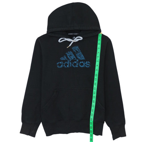 Adidas Men's Black Pullover Hoodie Size S Graphic Fleece Sweatshirt