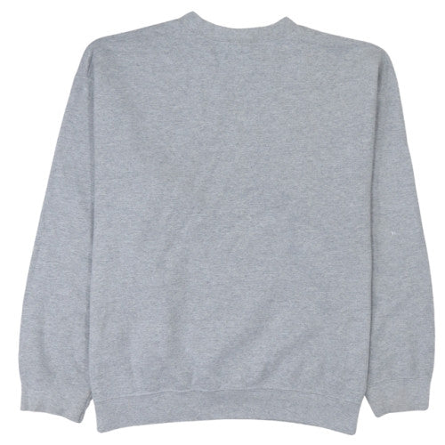 Gildan Women's Grey Graphic Pullover Sweatshirt L I Woke Up Like This