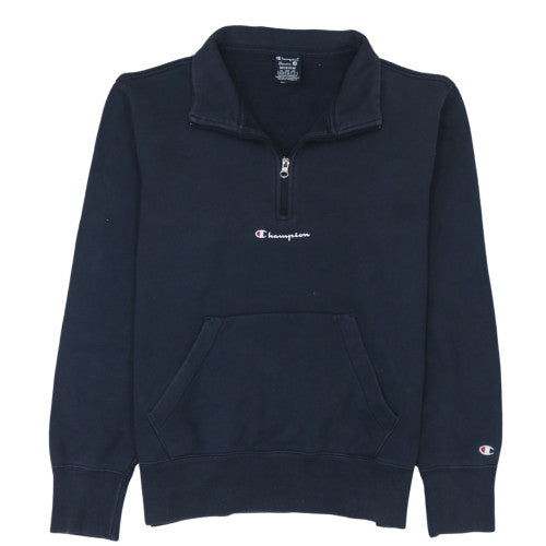 Champion Women's Black Medium 1/4 Zip Pullover Sweatshirt