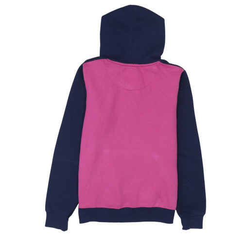 Lee Cooper Womens Navy Pink Pullover Hoodie Size 14 Cotton Blend