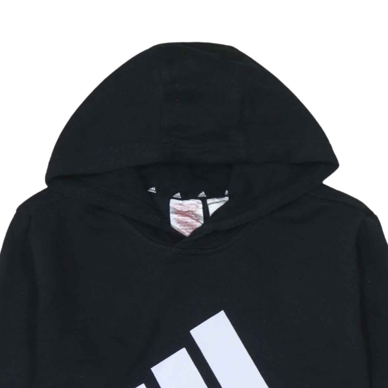Adidas Boys Black Pullover Hoodie 13-14 Years Regular Fit Graphic Logo