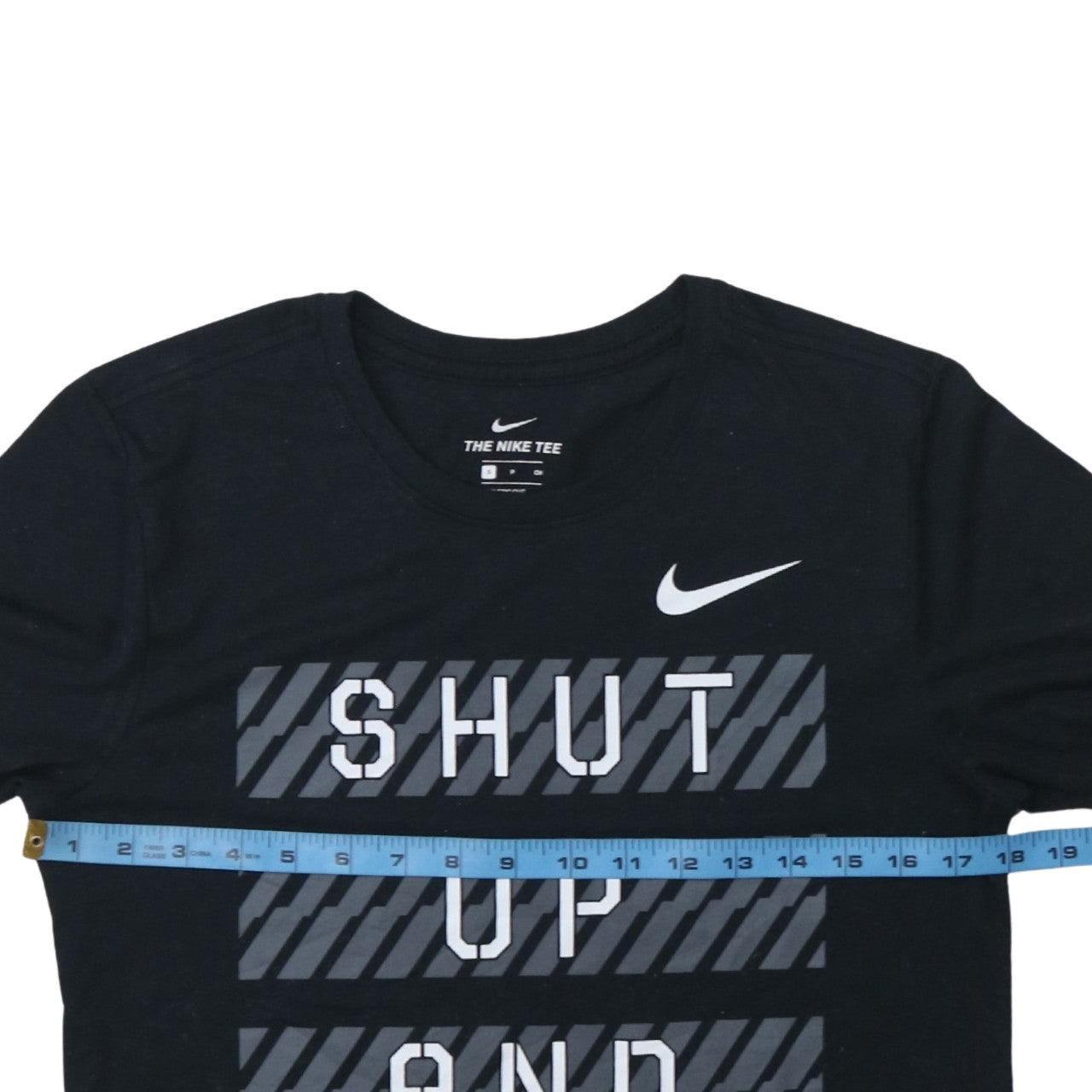 Nike Men's Black 'Shut Up and Run' Dri-FIT Athletic T-Shirt Size S