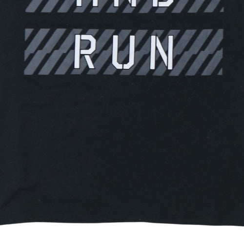 Nike Men's Black 'Shut Up and Run' Dri-FIT Athletic T-Shirt Size S