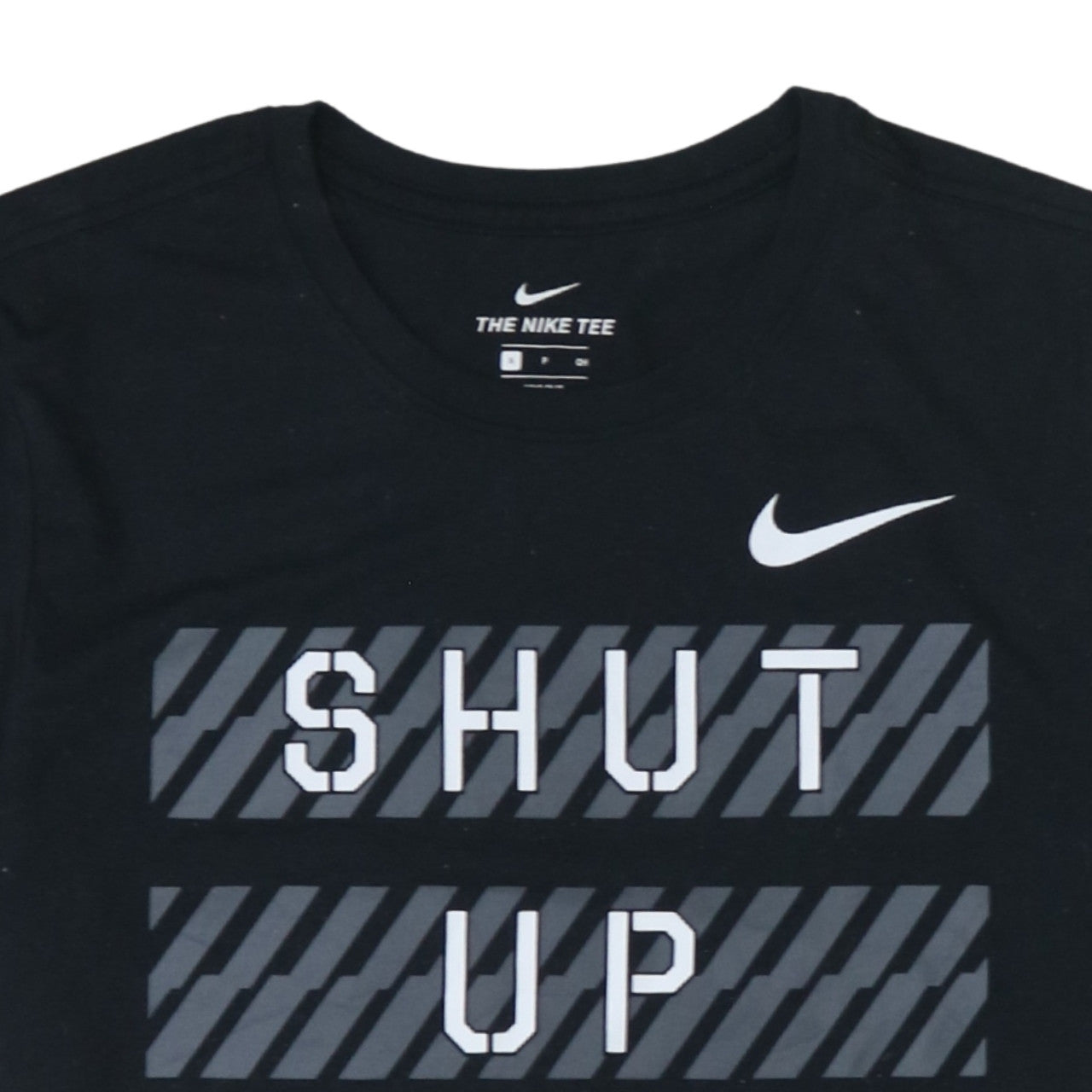 Nike Men's Black 'Shut Up and Run' Dri-FIT Athletic T-Shirt Size S