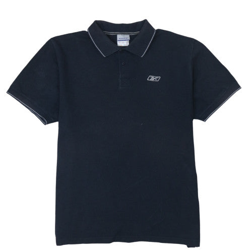 Reebok Men's Black XL Short Sleeve Polo Shirt Cotton Sportswear