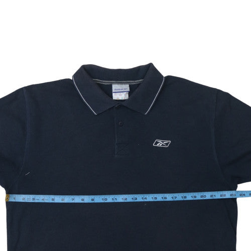 Reebok Men's Black XL Short Sleeve Polo Shirt Cotton Sportswear