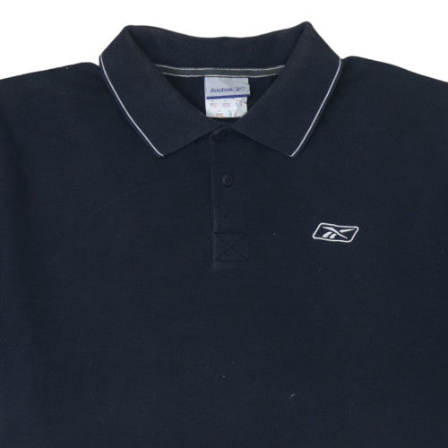 Reebok Men's Black XL Short Sleeve Polo Shirt Cotton Sportswear