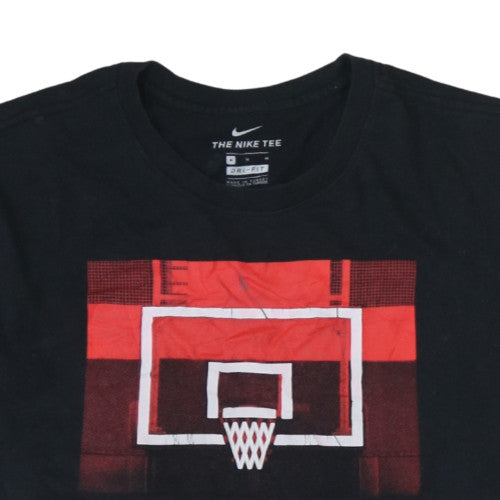 Nike Men's Black Dri-Fit Basketball Graphic T-Shirt M