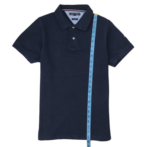 Tommy Hilfiger Men Blue Slim Fit Cotton Polo Shirt M