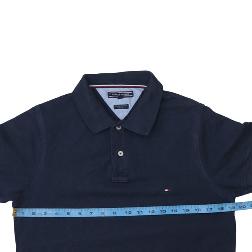 Tommy Hilfiger Men Blue Slim Fit Cotton Polo Shirt M