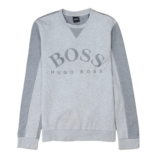 Hugo Boss Mens Grey Logo Crew Neck Sweatshirt Size M
